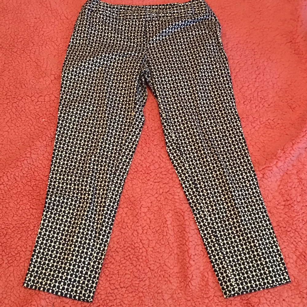 Blue and white dress pants